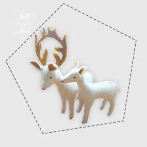 Felt and Soul - szarvas és szarvastehén gyapjúfilc figura szabásminta